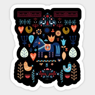 folklore style Sticker